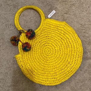 Aldo yellow knitted tote bag. NEW!